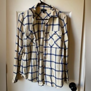 J Crew Light Pink and Blue Button Down